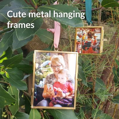 Christmas Decoration Two Hanging Frames with Photos