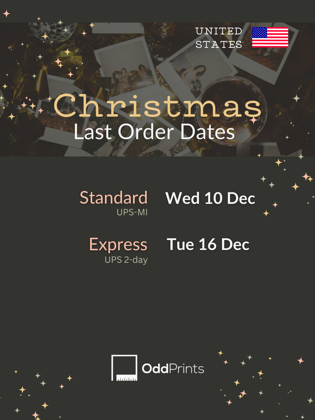USA Christmas last order dates: Standard is December 10, Express is December 16