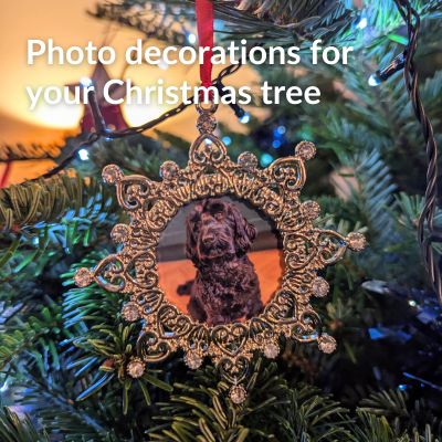 Christmas Photo Tree Decoration with Pet Dog