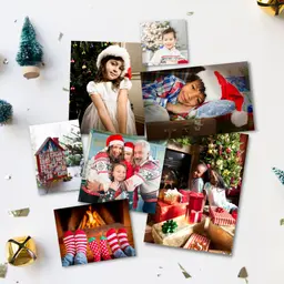 A range of different size photo prints